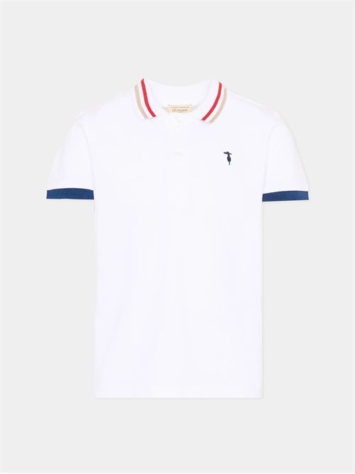 Polo bianca per bambino con logo TRUSSARDI JEANS | TIP26102PO/FXWHITE